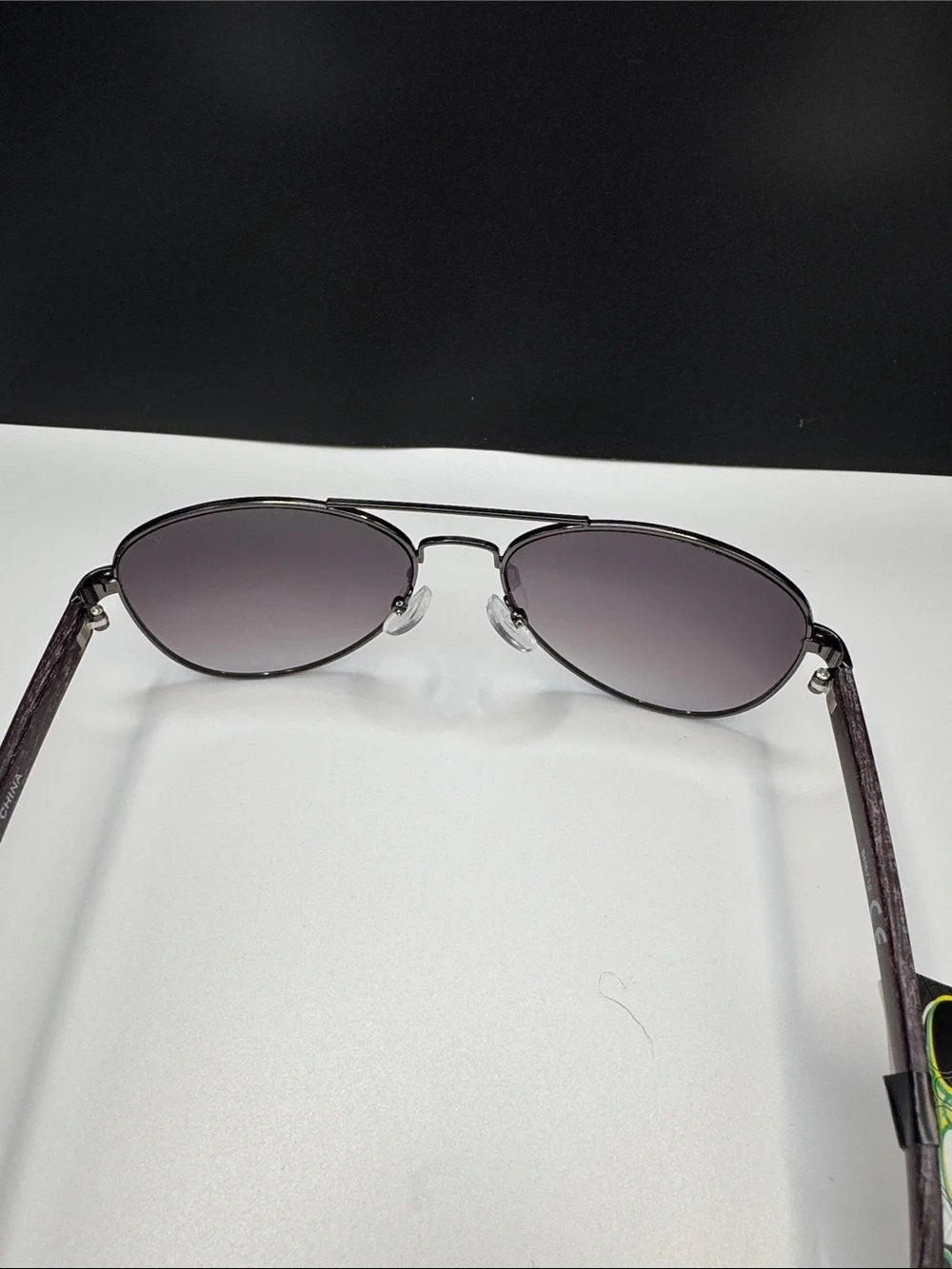 Aviator Sunglasses with Purple Gradient Lenses (3-6)